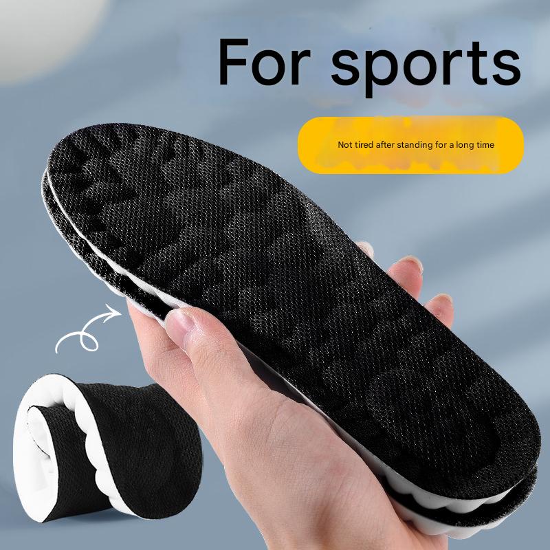 Black 5 pcs 4D Cloud Technology Shoe Inserts - High Rebound, Super Soft, Breathable, Athletic Support (size : 41-42/265mm)