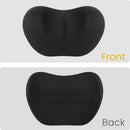 Black Ergonomic Memory Foam Car Headrest & Lumbar Support Cushion Set - Driving Comfort Neck & Back Pillow