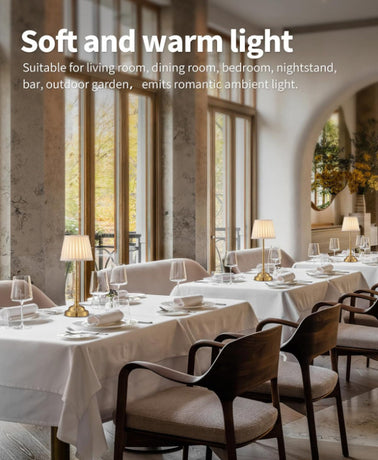 Black and White Elegant Rechargeable Fabric Shade LED Lamp - Cordless Touch Stepless Dimmable Table Light