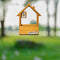 Brown Charming Wooden House Hanging Bird Feeder - Attract Wild Birds to Your Garden