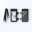 Black 2-Pack Universal IPX8 Waterproof Phone Pouch with Lanyard - Touch Sensitive Case for Swimming & Outdoor Sports