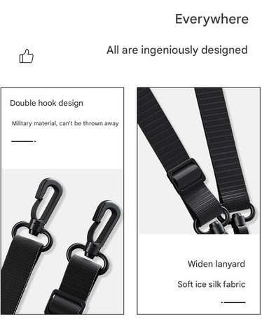 Black 2-Pack Universal IPX8 Waterproof Phone Pouch with Lanyard - Touch Sensitive Case for Swimming & Outdoor Sports