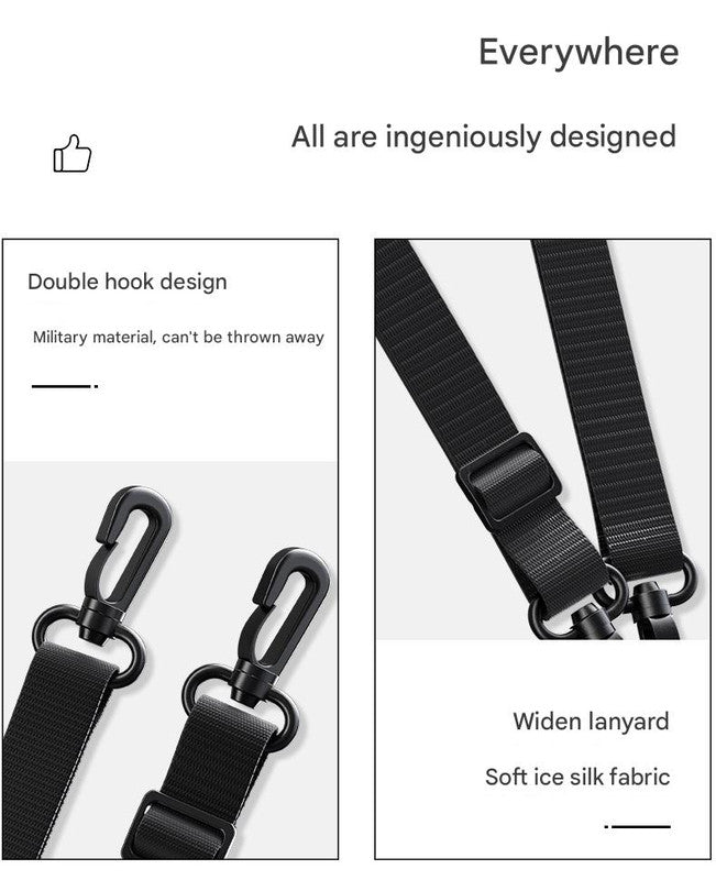 Black 2-Pack Universal IPX8 Waterproof Phone Pouch with Lanyard - Touch Sensitive Case for Swimming & Outdoor Sports