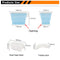 2 Pcs Pink Collapsible Silicone Food Storage Container - Microwave & Freezer Safe Lunch Box