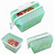 2 Pcs Green Collapsible Silicone Food Storage Container - Microwave & Freezer Safe Lunch Box
