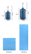 Pink Quick Dry Cooling Towel Set (2 Pack) - Microfiber Sport Towels with Silicone Cases & Carabiners