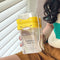 Yellow Portable Salad & Breakfast Cup On-the-Go - Dual Compartment Container with Spork