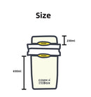 Yellow Portable Salad & Breakfast Cup On-the-Go - Dual Compartment Container with Spork