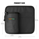 2 Pcs Black Hands-Free Luggage Handle Travel Cup Holder & Organizer Pouch