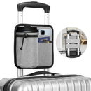 2 Pcs Black Hands-Free Luggage Handle Travel Cup Holder & Organizer Pouch