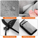 2 Pcs Black Hands-Free Luggage Handle Travel Cup Holder & Organizer Pouch