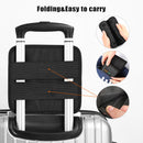 2 Pcs Grey Hands-Free Luggage Handle Travel Cup Holder & Organizer Pouch