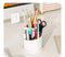 Black Elegant 360 Rotating Makeup Brush Holder & Cosmetic Organizer with Dustproof Dome Lid(Makeup is a prop for shooting and is not included)