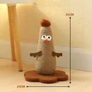 Pink Adorable Chick Cat Scratching Post - Durable Sisal Rope Scratcher Toy for Cats & Kittens