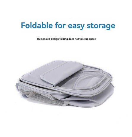 Grey Spacious Pet Carrier Backpack with Clear Window - Comfortable Travel Bag for Cats & Small Dogs