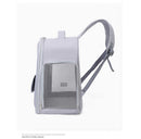 Grey Spacious Pet Carrier Backpack with Clear Window - Comfortable Travel Bag for Cats & Small Dogs