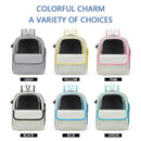 Beige And Pink Spacious Pet Carrier Backpack with Clear Window - Comfortable Travel Bag for Cats & Small Dogs