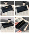 Pink Elegant Women's Turn Lock Long Wallet - Black PU Leather Clutch Purse with Card Slots & Zipper Pocket