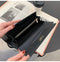 Pink Elegant Women's Turn Lock Long Wallet - Black PU Leather Clutch Purse with Card Slots & Zipper Pocket