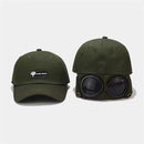 Beige Stylish Aviator Goggle Baseball Cap - Unisex Outdoor Cotton Sun Hat