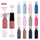 Beige 1L Stainless Steel Water Bottle with Magnetic Phone Holder Lid - Portable Hydration & Hands-Free Stand