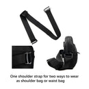 Black Stylish Quilted Belt Bag - Lightweight Nylon Crossbody Fanny Pack