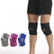 Black Adjustable Knee Brace Support (Pair) with Dual Spring Stabilizers & Patella Gel Pad - Non-Slip for Sports Running Hiking