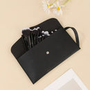 Black Complete 20-Piece Makeup Brush Set with Travel Pouch - Professional Synthetic Face & Eye Brushes Kit