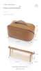 Black Elegant PU Leather Makeup Bag & Toiletry Organizer with Detachable Mesh Pouch - Large Capacity Travel Cosmetic Case