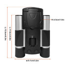 Black HD Digital Camera Binoculars 8X Zoom - Record Video & Photos with LCD Screen, Starlight Night Vision for Outdoors