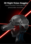Black Professional HD Digital Night Vision Binoculars - 6X Optical Zoom, IR Illumination, Record 2.5K Video & 48MP Photos