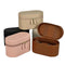 Pink Elegant PU Leather Makeup & Toiletry Bag - Large Capacity Travel Cosmetic Organizer with Brush Holder