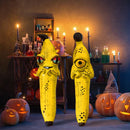 3 Pcs Style 1 Yellow Whimsical Magic Banana Monster Figurine - Quirky Resin Art Decor for Home & Party