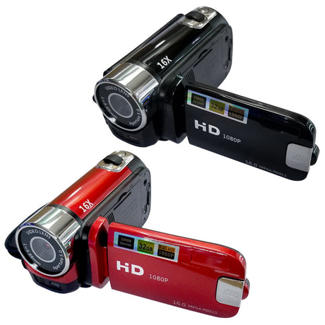 Pink Capture Life's Moments: HD 1080P Digital Camcorder - 16MP Photos, 16X Digital Zoom, 2.7 LCD Screen
