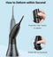 Black Advanced Portable Water Flosser - Rechargeable Oral Irrigator, IPX7 Waterproof, 4 Cleaning Modes for Deep Dental Care