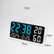 Black Background With White Light Sleek Large LED Digital Wall & Desk Clock - Remote Control, Temperature, Humidity, Dual Alarms, Calendar