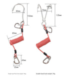 Blue Pro 316 Stainless Steel Diving Reef Hook - Single, Double Combo Pack - Current Hook with Coiled Safety Lanyard