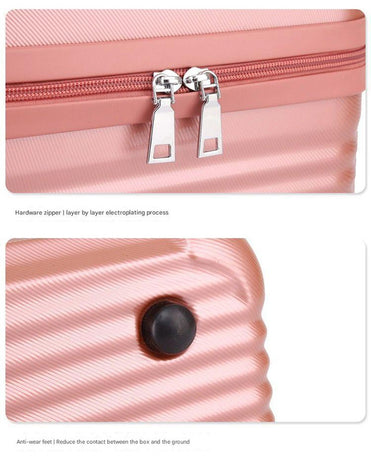 Black Durable Hard Shell Makeup Travel Case - Large Capacity Portable Cosmetic Organizer Box with Handle