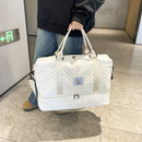 Black Chic 3-Piece Quilted Travel Bag Set - Duffel, Crossbody Sling & Toiletry Pouch - Large Capacity & Lightweight