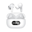 Black ProBeat X5 TWS Earbuds: Bluetooth 5.3, LED Smart Display Case, Intuitive Touch Controls, Extended Playtime