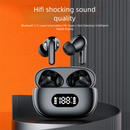 White ProBeat X5 TWS Earbuds: Bluetooth 5.3, LED Smart Display Case, Intuitive Touch Controls, Extended Playtime