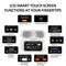 Black AuraTune Pro: TWS Earbuds with Interactive LCD Case, ANC+ENC Noise Cancellation, AI Translation & EQ Modes