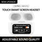Black AuraTune Pro: TWS Earbuds with Interactive LCD Case, ANC+ENC Noise Cancellation, AI Translation & EQ Modes