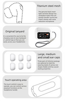 Black AuraTune Pro: TWS Earbuds with Interactive LCD Case, ANC+ENC Noise Cancellation, AI Translation & EQ Modes