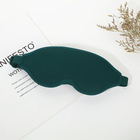 2 Pcs Green 3D Contoured Eye Mask - Total Blackout, Pressure-Free Memory Foam, Skin-Friendly & Breathable for Deep Rest
