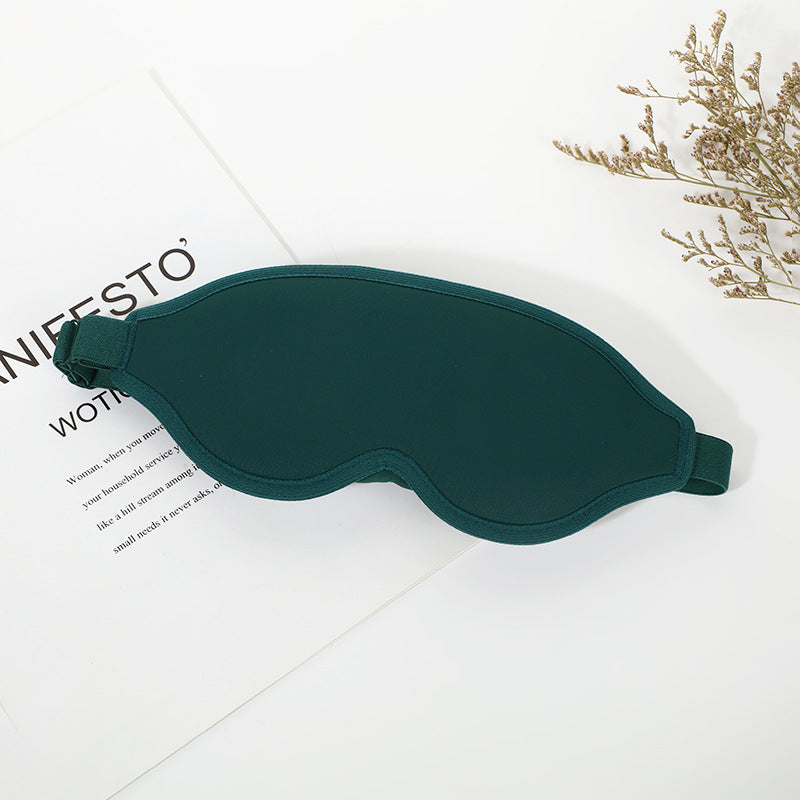 2 Pcs Green 3D Contoured Eye Mask - Total Blackout, Pressure-Free Memory Foam, Skin-Friendly & Breathable for Deep Rest