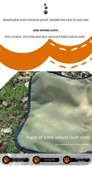 Green Elevated Comfort Pet Bed - Portable & Foldable Dog Cat Cot - Durable 600D Oxford Fabric, Washable Cover, All Seasons