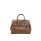 Size XL Brown Elegant Women's Leather Briefcase Tote - Vintage Style Large Capacity Commuter Handbag - Premium Cowhide Leather