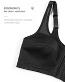 2 Pcs Size XL Women's Wireless Large-Cup Lace Bra with Front Clasp - Comfortable, Breathable, Black