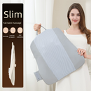 Beige Slim Wireless Shiatsu Back Massager Cushion - Rechargeable Heated Massage Pad for Full Back Relief